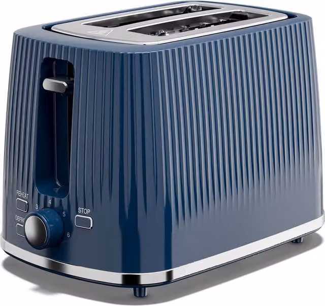 Cello 2 Slice Textured Toaster in Blue