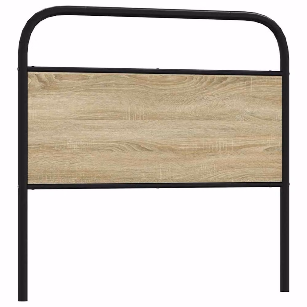 Berkfield Home Sonoma Oak Headboard in Light Tan with Steel and Engineered Wood, Width: 90 cm – 2