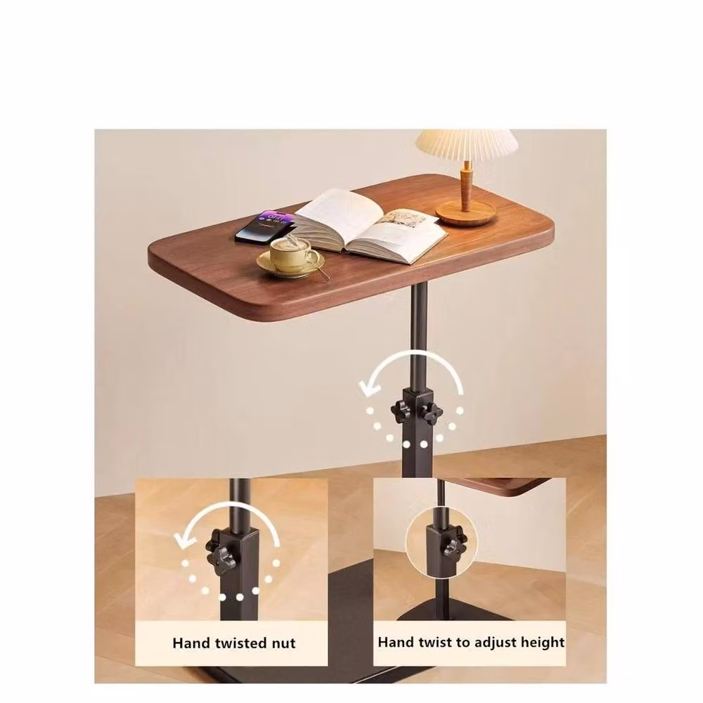 FLAVORA Adjustable C-Shaped Sofa Side End Table in Brown – 4