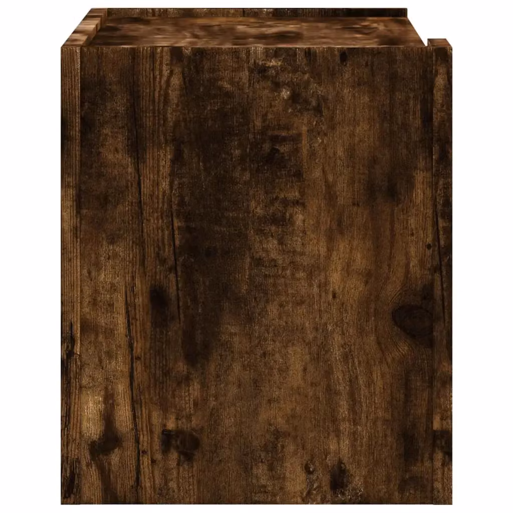Berkfield Home Wall-mounted Bedside Cabinets, 2 Pack, Smoked Oak Brown, W: 45 cm, D: 30 cm, H: 35 cm – 3