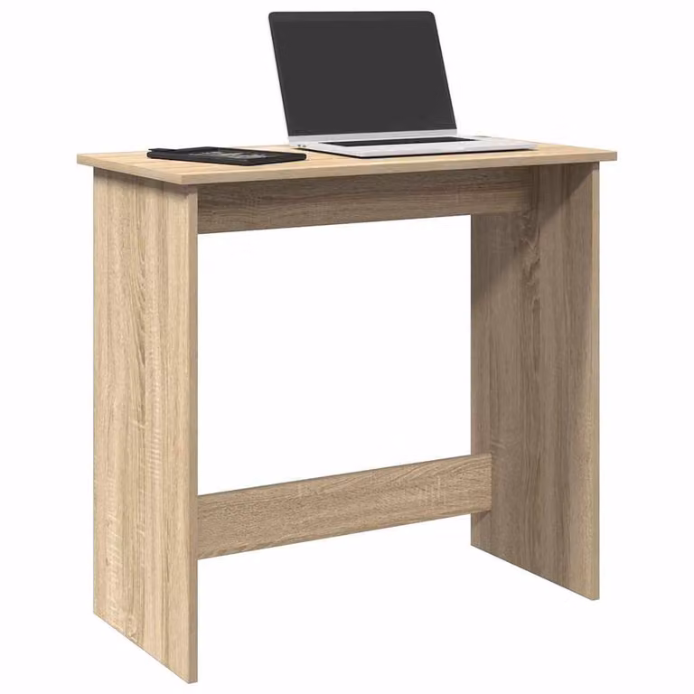 Berkfield Home Sonoma Oak Writing Desk in Beige, W/D/H: 80 x 40 x 75 cm