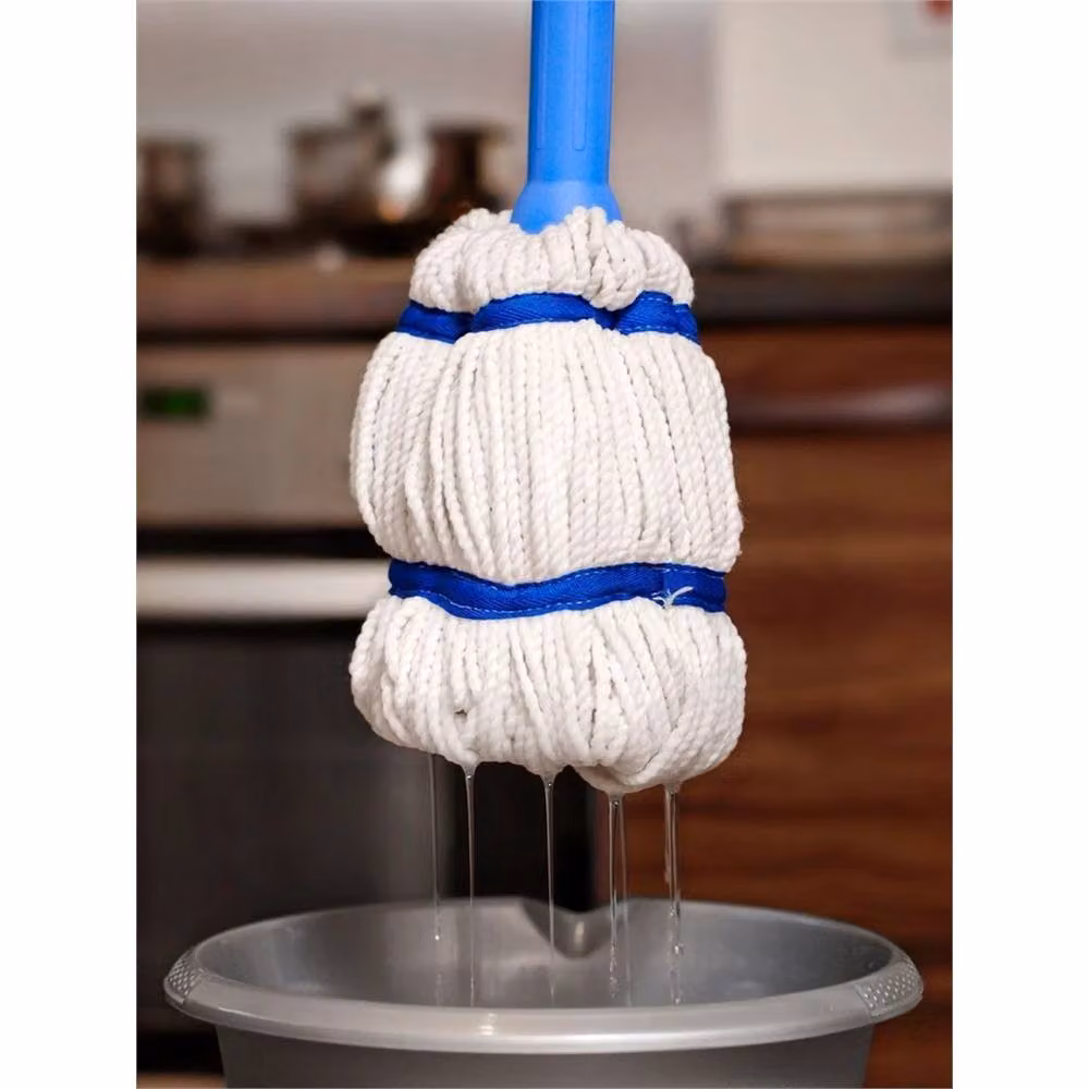 VOGREX Blue Microfibre Twist Mop with Extendable Telescopic Handle and Self-Wringing Head – 2