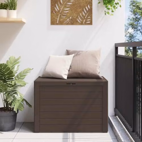 vidaXL Brown Plastic Garden Storage Box W/D/H: 78 x 44 x 55 cm – 2