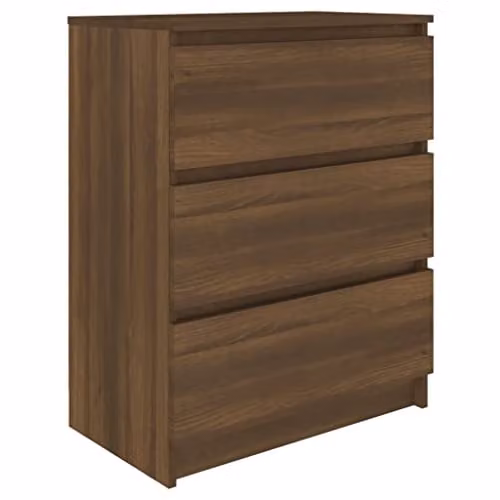 vidaXL Scandinavian Sideboard in Brown Oak, W/D/H: 60 x 35 x 76 cm