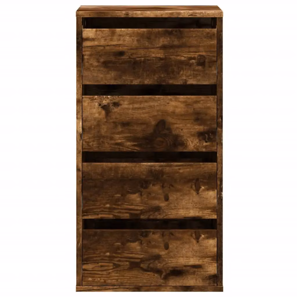 Berkfield Home Corner Chest of Drawers in Brown Old Wood, W/D/H: 40 x 41 x 76 cm – 4