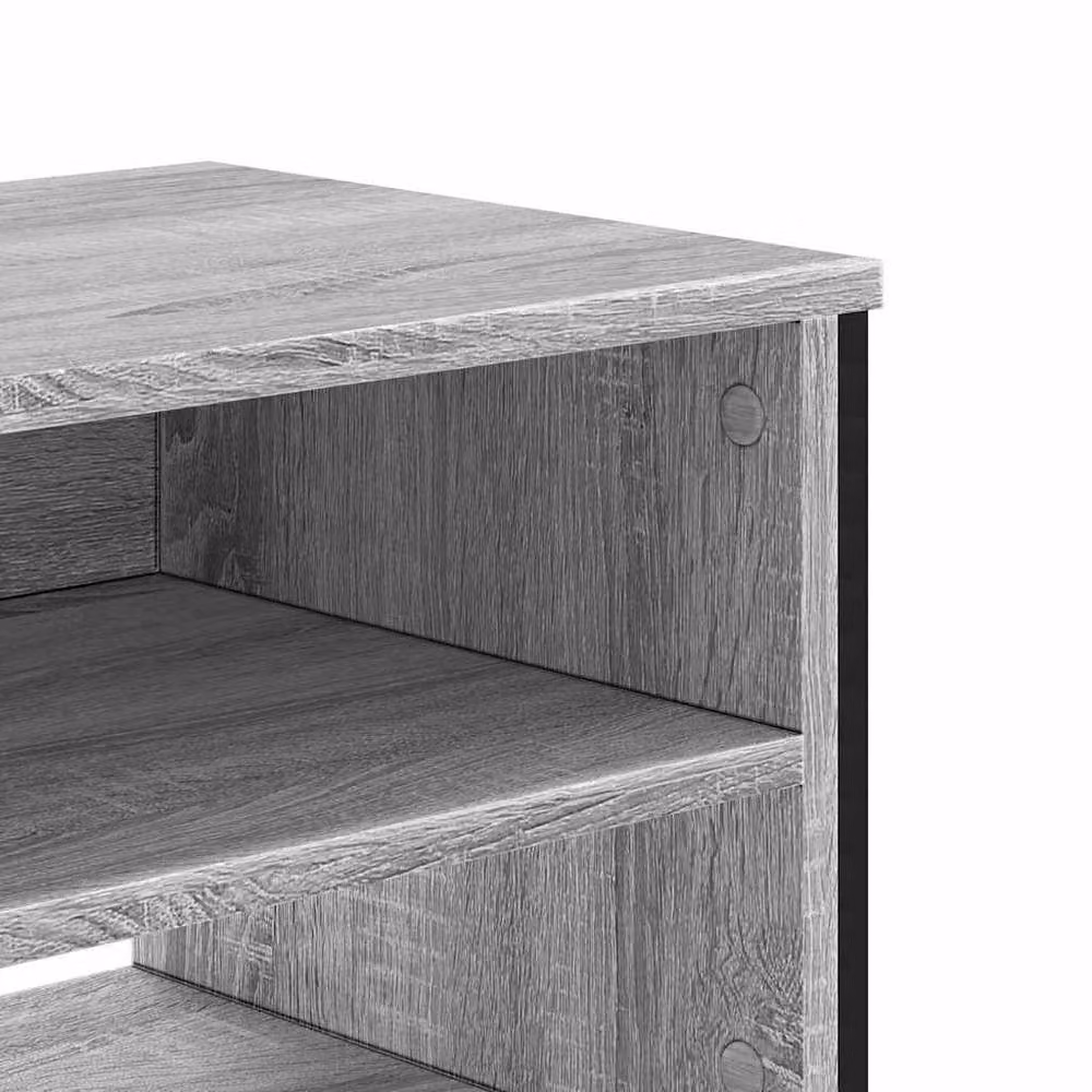 Berkfield Home Grey Sonoma TV Cabinet in Engineered Wood W/D/H: 122 x 34 x 41 cm – 4