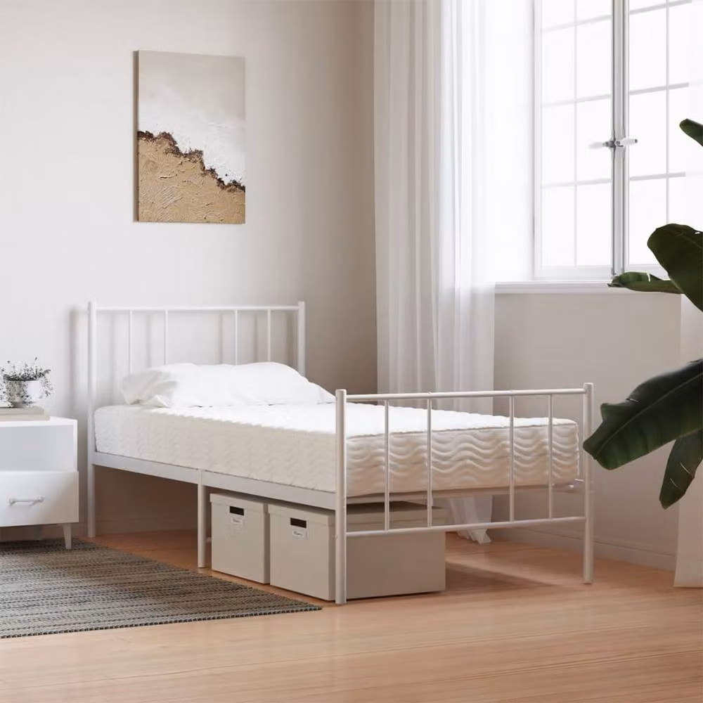 Berkfield Home Comfort Foam Mattress in White, W/D/H: 90 x 190 cm – 2