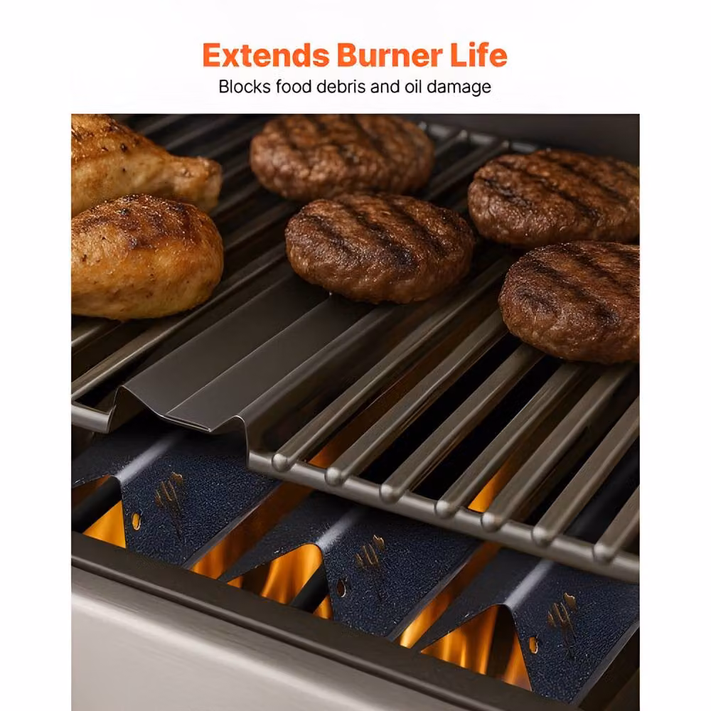 VEVOR 5 Pack Black Porcelain-Enameled Steel Replacement Grill Bars for Weber Gas Grills, Width: 44 cm – 5