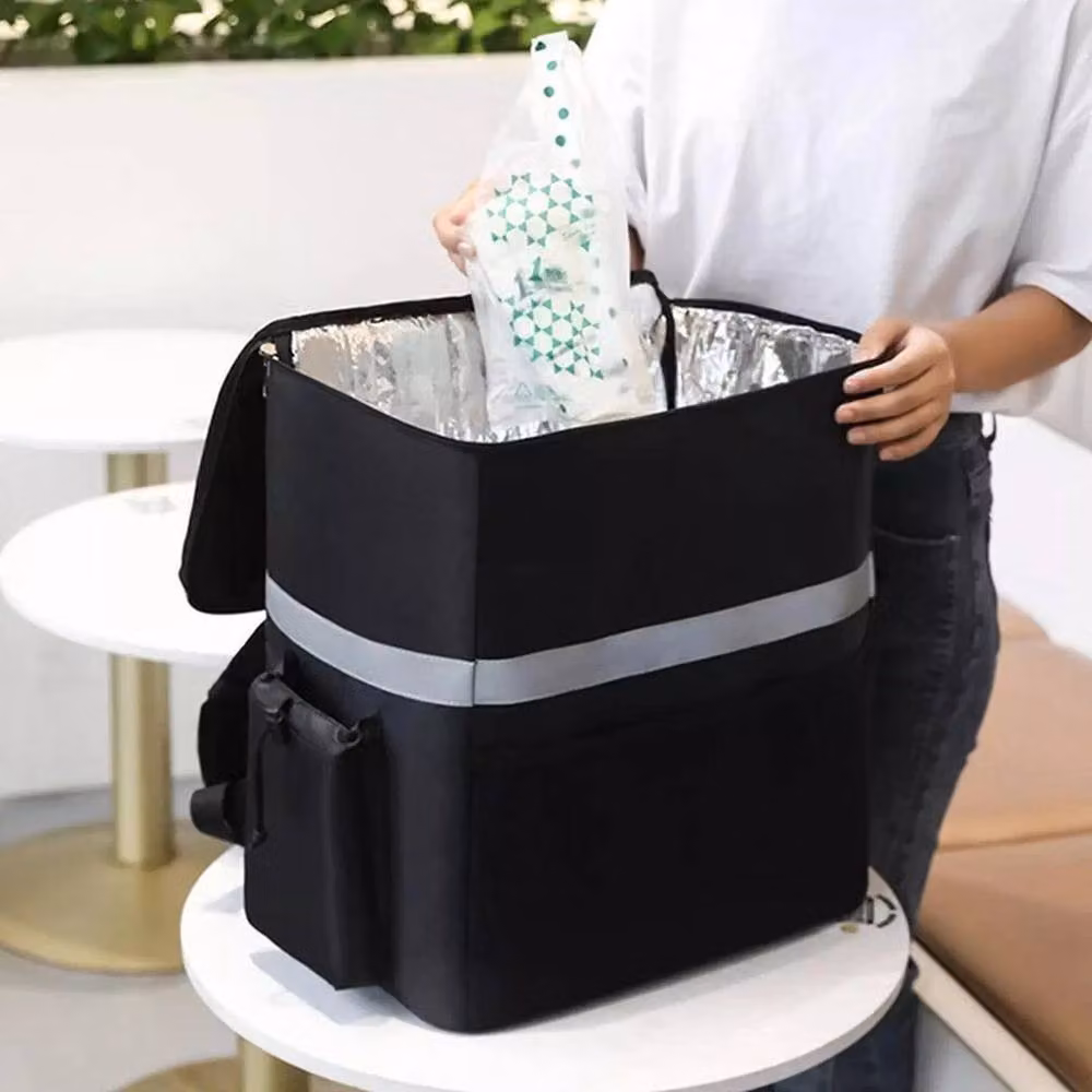 FLAVORA 35L Extra Large Insulated Food Delivery Bag in Black – 3