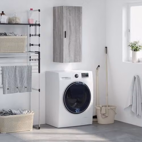 vidaXL Wall Mounted Cabinet Grey Sonoma, W/D/H: 34.5 x 34 x 90 cm – 2