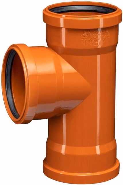PBSL Group Drainage Junction Triple Socket 87.5 Degree 110mm Orange Pack of 14