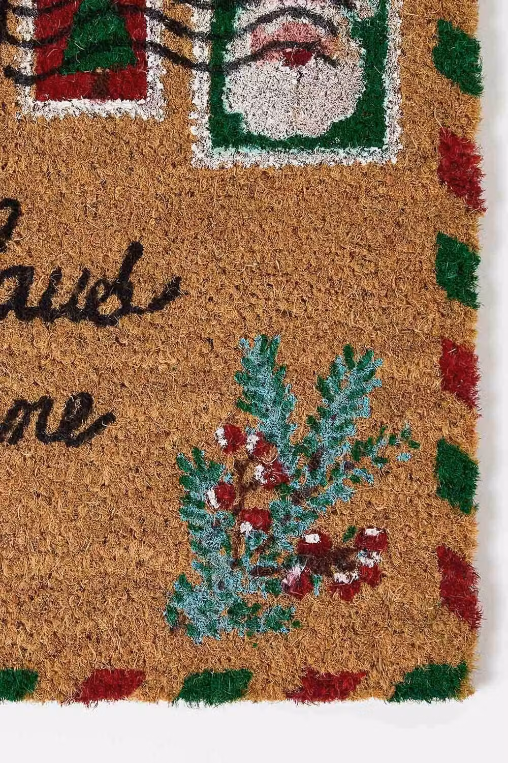 Homescapes Letter to Santa Christmas Coir Doormat, W/D: 60 x 40 cm, Brown, Red and Green – 2