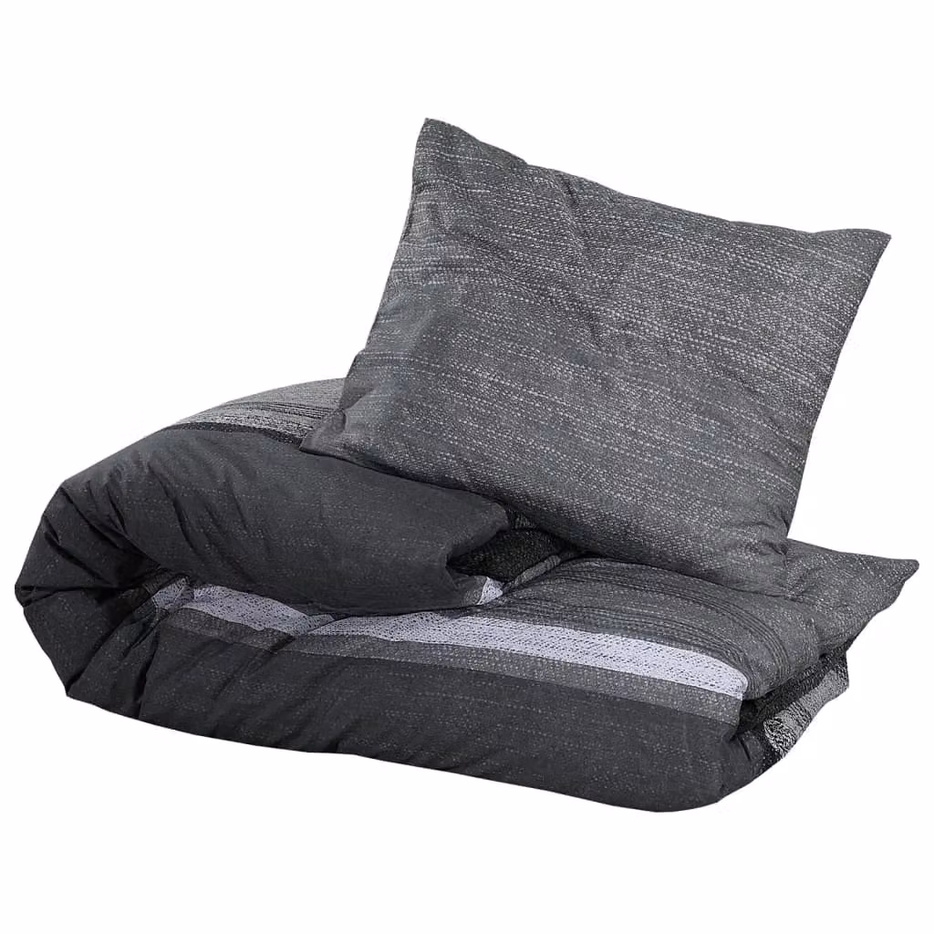 Berkfield Home Cotton Duvet Cover and Pillowcase Set in Grey, 200 x 200 cm – 3