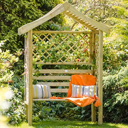 Forest Garden Parisienne Arbour, Brown Wood – 3