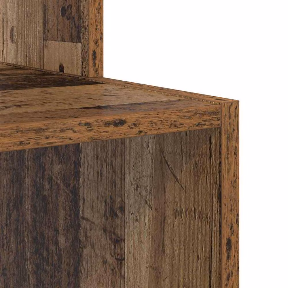 Berkfield Home Brown Rustic Computer Desk with Medium Storage in Engineered Wood – 6