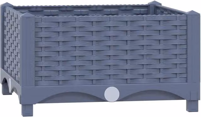 Berkfield Home Grey Polypropylene Raised Bed W/D/H: 40 x 40 x 23 cm