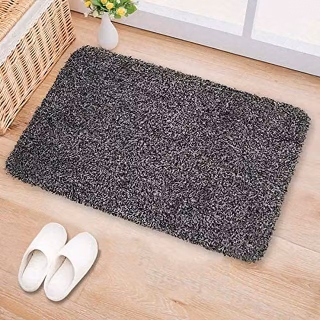 MantraRaj Super Absorbent Heavy Duty Non-Slip Washable Front Doormat, Grey, W: 55.1 cm, D: 15.4 cm