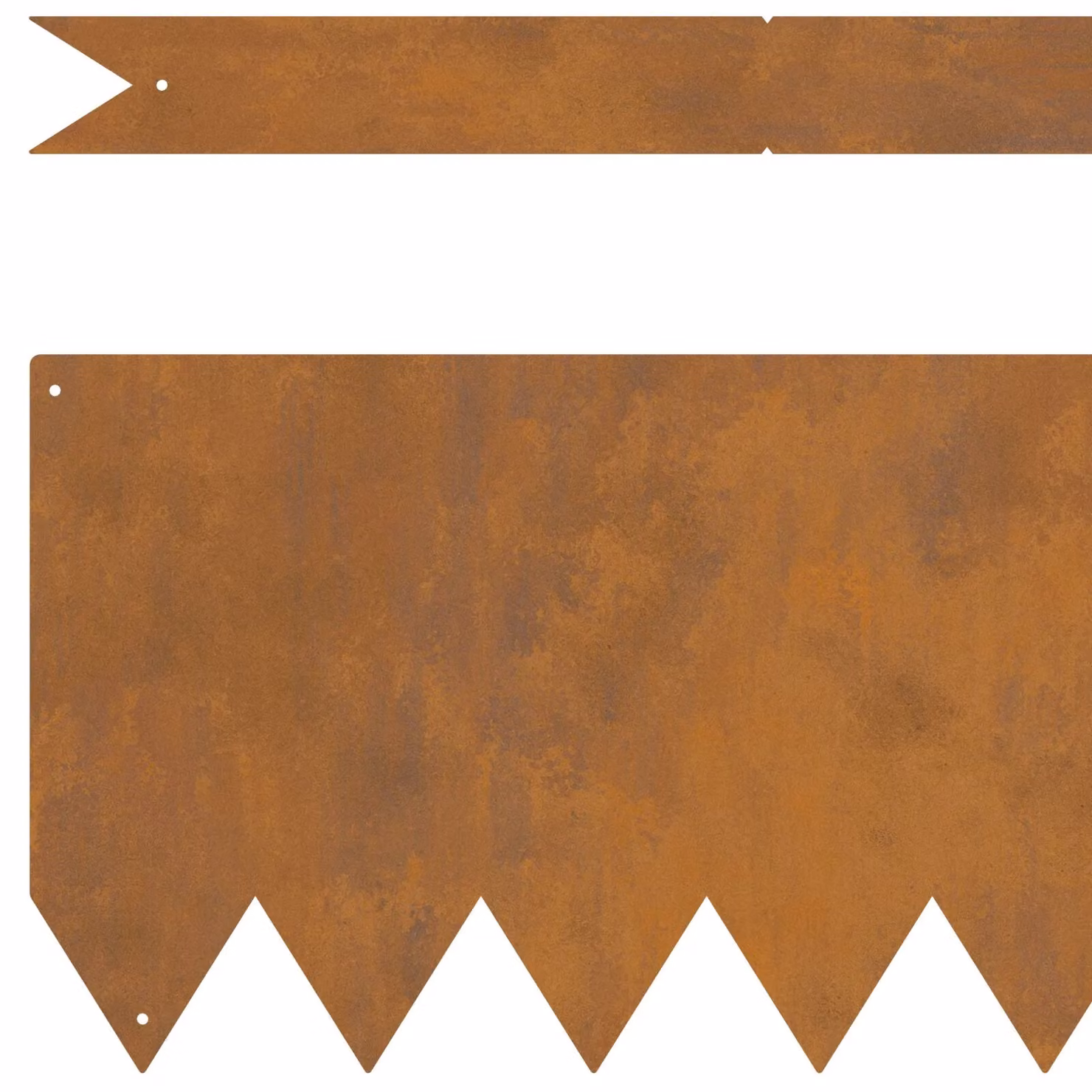 Berkfield Home Lawn Edgings, 30 Pieces, Brown Weathering Steel, W/D/H: 100 x 0.5 x 20 cm – 3