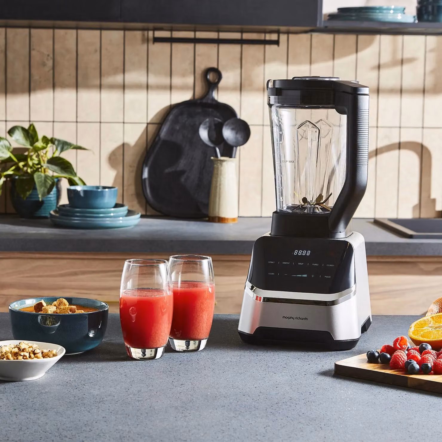 Morphy Richards Digital Jug Blender in Grey with Stainless Steel and Digital Display – 3
