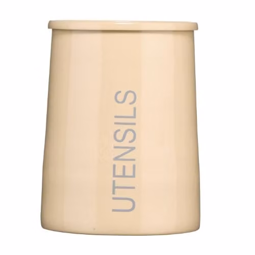 Orsina Madison Freestanding Utensil Holder in Beige, H14 x W11 x D11 cm