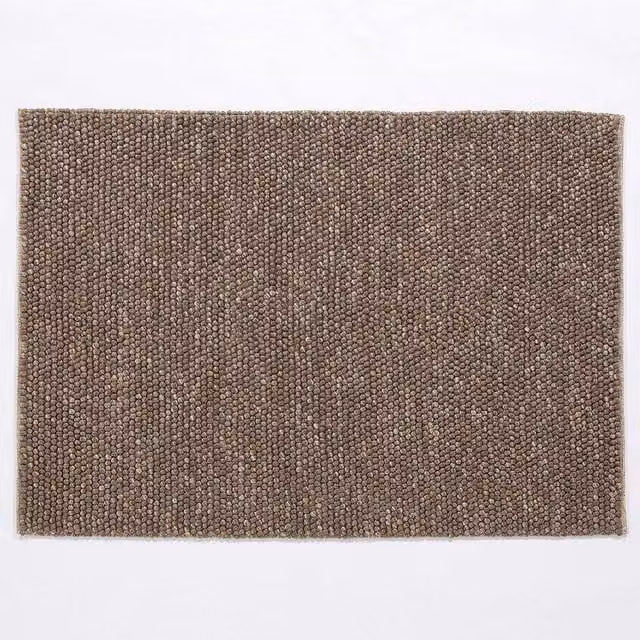 Esselle Delilah Mottled Wool Small Pebble Rug in Taupe, W: 120 cm, L: 170 cm
