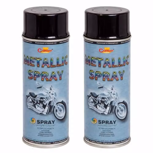 Sola Black Metallic Acrylic Spray Paint, 2 x 400 mL, Gloss Finish for Metal and Wood – 1