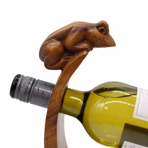 Serenityy Brown Wooden Frog Balance Wine Holders – 2