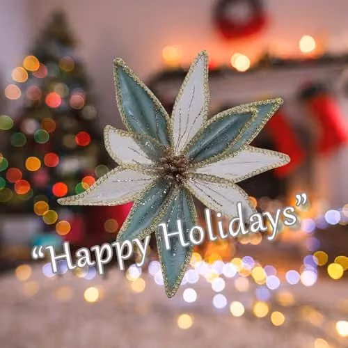 VFM e-Store Green Poinsettia Floral Christmas Clip Decoration – 3