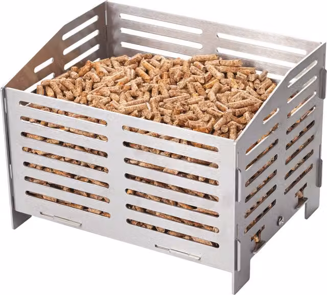 Valiant Silver Pellet Burner Fire Basket for Fire Pits, Chimeneas and Outdoor Heaters