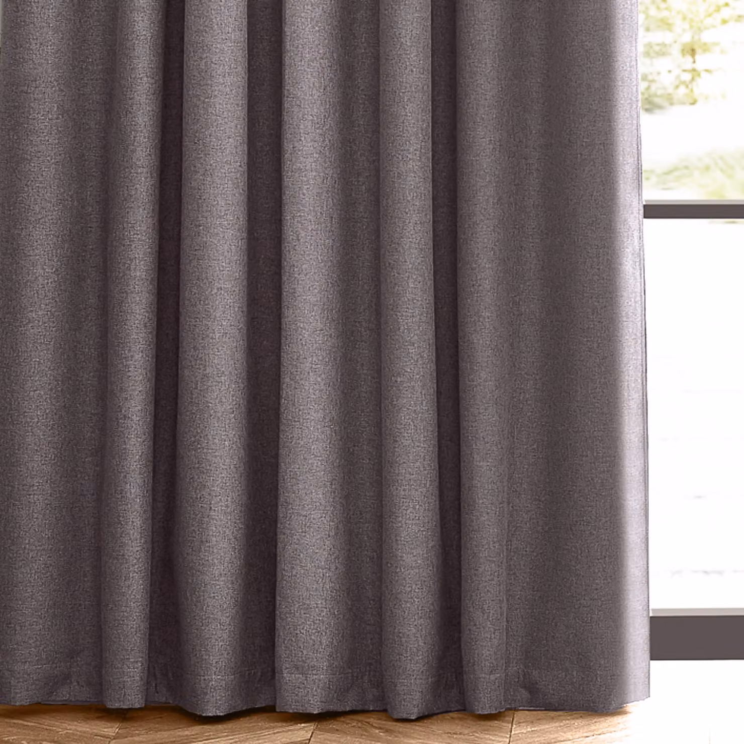 Furn Dawn Blackout Pencil Pleat Curtains, Charcoal Grey, Width: 168 cm, Drop: 183 cm – 6