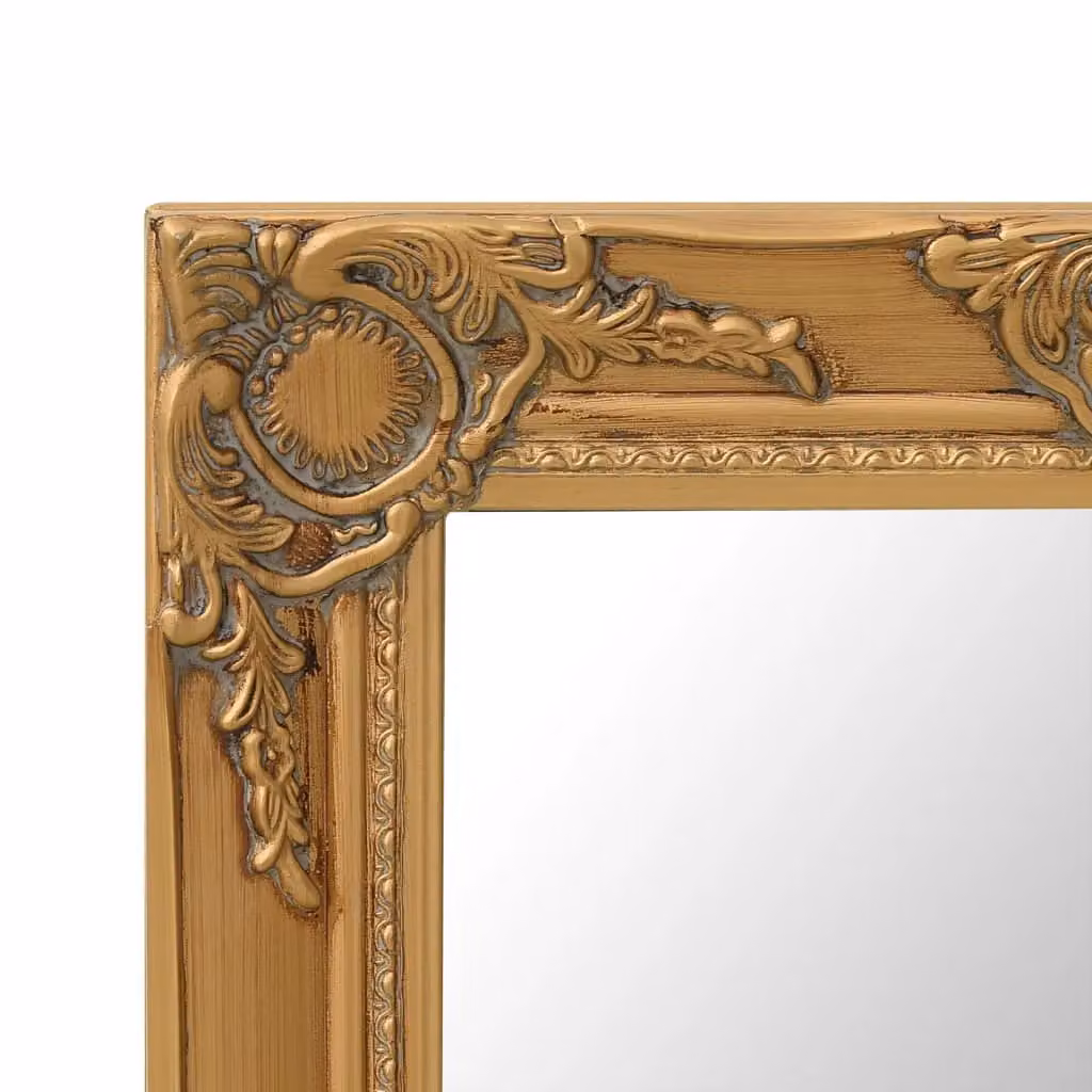 Berkfield Home Antique Baroque Style Wall Mirror in Gold, W: 50 cm, H: 40 cm – 3