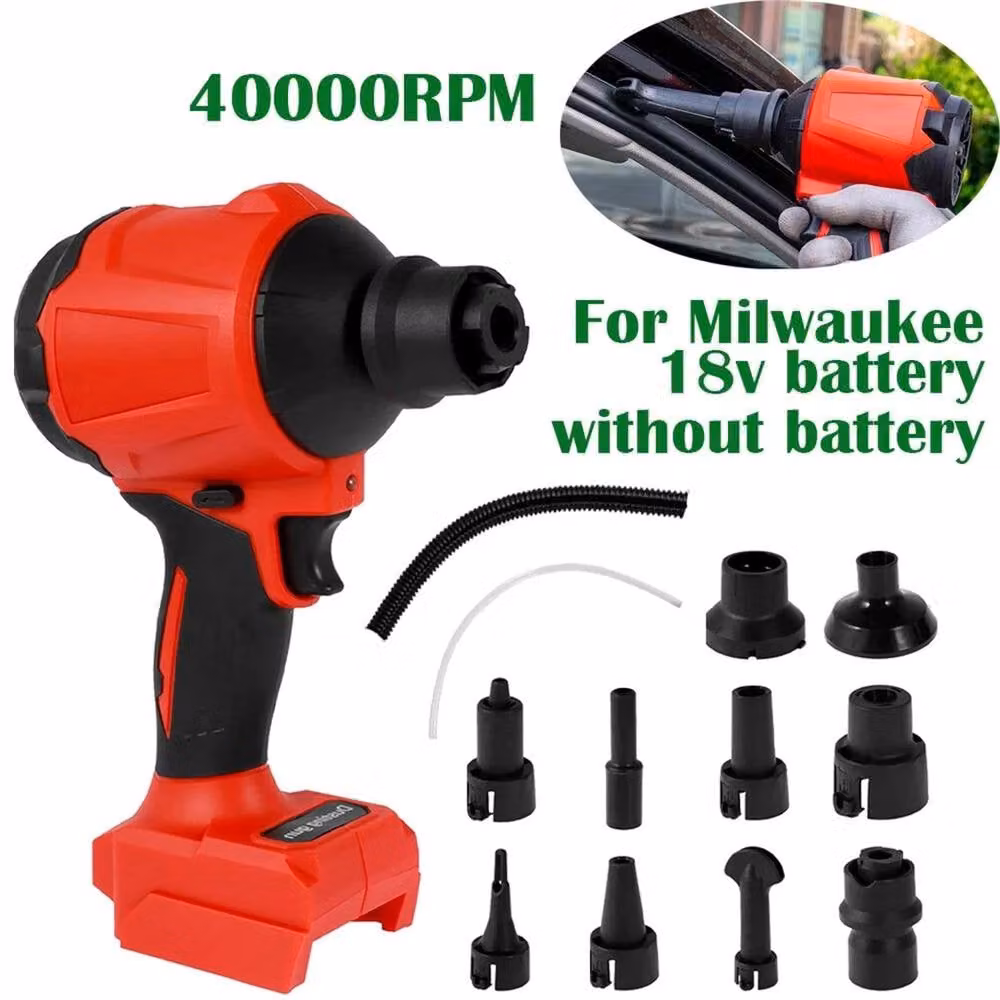 Nordara Red Cordless Blower Inflator Vacuum Multifunction Tool with Rechargeable Battery W/D/H: 100 x 15 x 15 cm – 2