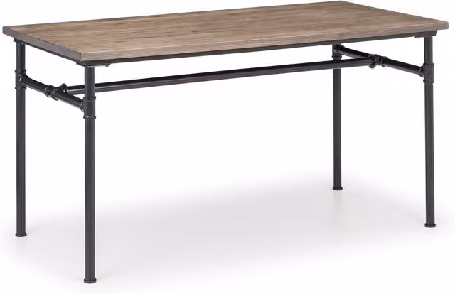 Julian Bowen Carnegie Rectangular Dining Table in Black and Brown