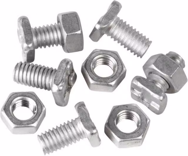 Ambassador Silver Galvanised Steel Hex Bolts and Nuts, Pack of 20