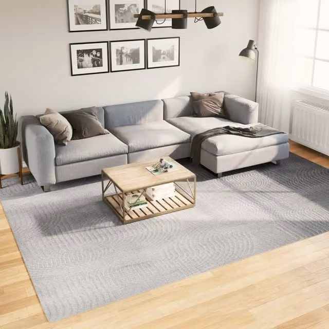 Berkfield Home IZA Short Pile Scandinavian Geometric Rug, Grey, W: 240 cm, D: 340 cm