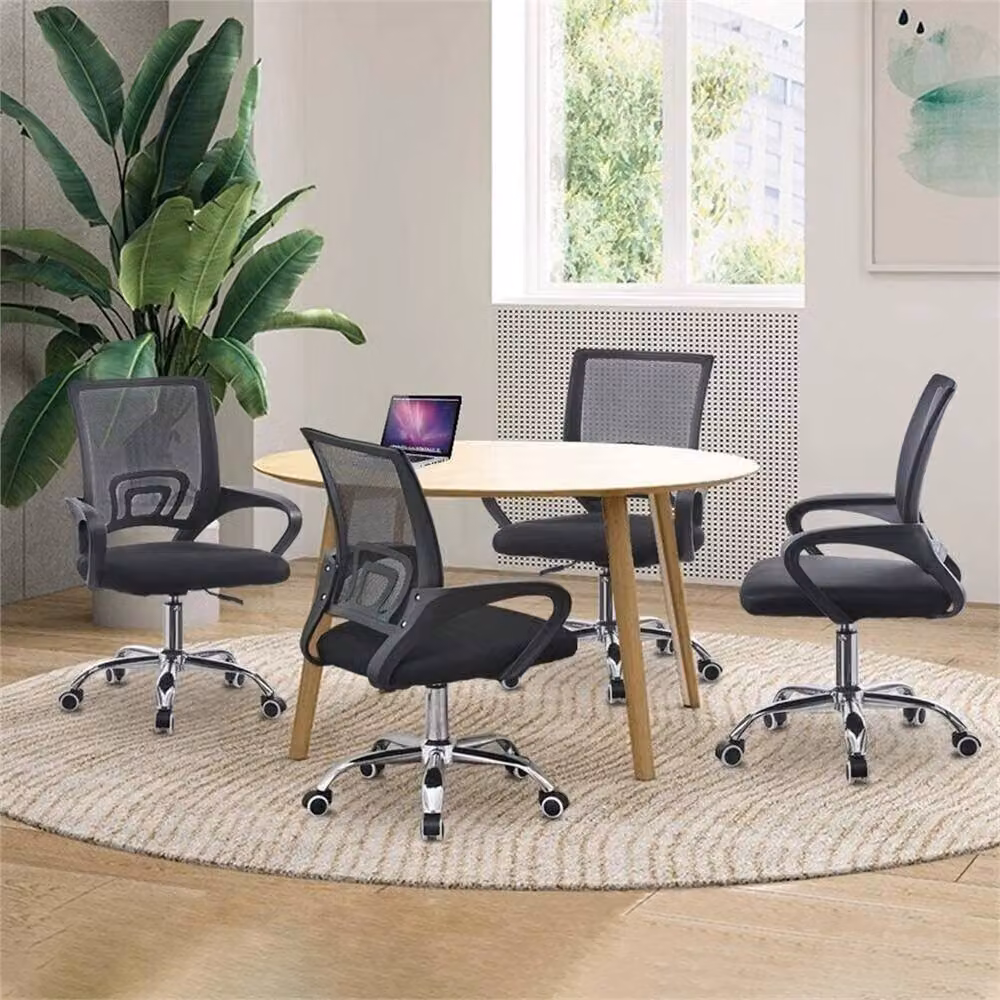 Nordara Black Ergonomic Fabric Home Office Swivel Chair with Armrests, H 100 cm x W 15 cm x D 15 cm – 3