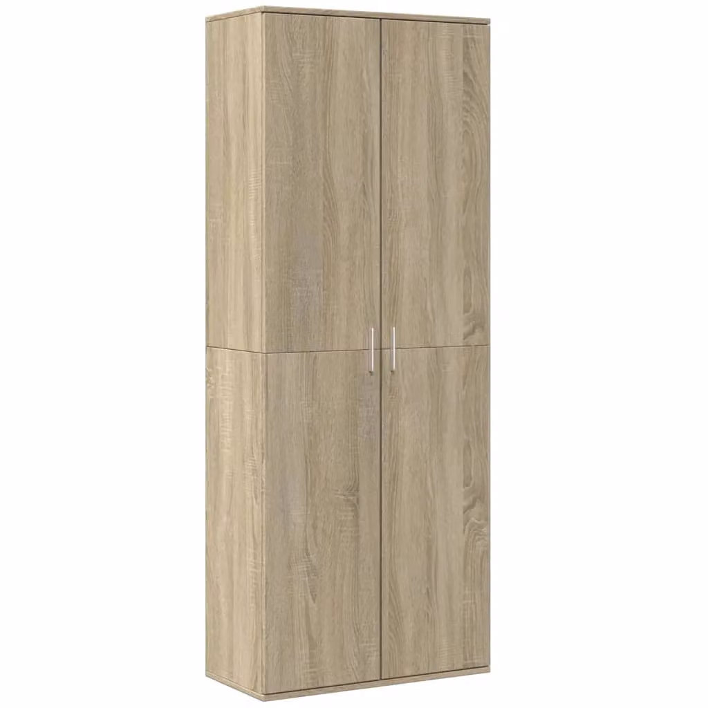 Berkfield Home Sonoma Oak Highboard in Brown, W/D/H: 70 x 35 x 180 cm – 2