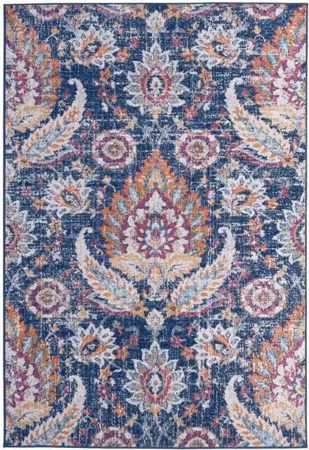 THE RUGS Marrakech Multicolour Distressed Floral Moroccan Area Rug, W: 200 cm, L: 290 cm