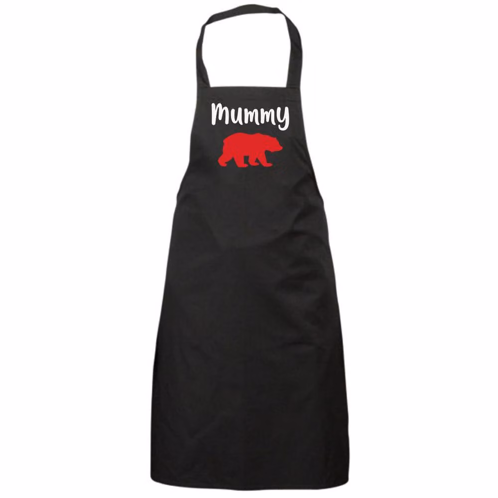 60 SECOND MAKEOVER Women's Mummy Bear Apron in Black – 2