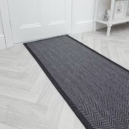 runrug Illusion Reversible Indoor/Outdoor Hallway Runner Rug in Midnight, W: 60 cm, L: 240 cm – 1