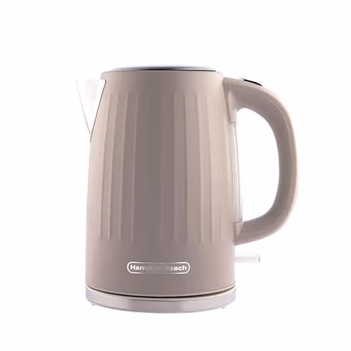 Hamilton Beach Harmony Electric Kettle in Brown and Beige, 1.7 l, with Removable Limescale Filter – 1