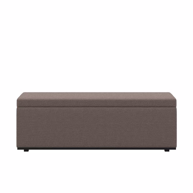 Dome Deco PORTO Upholstered Bench in Brown
