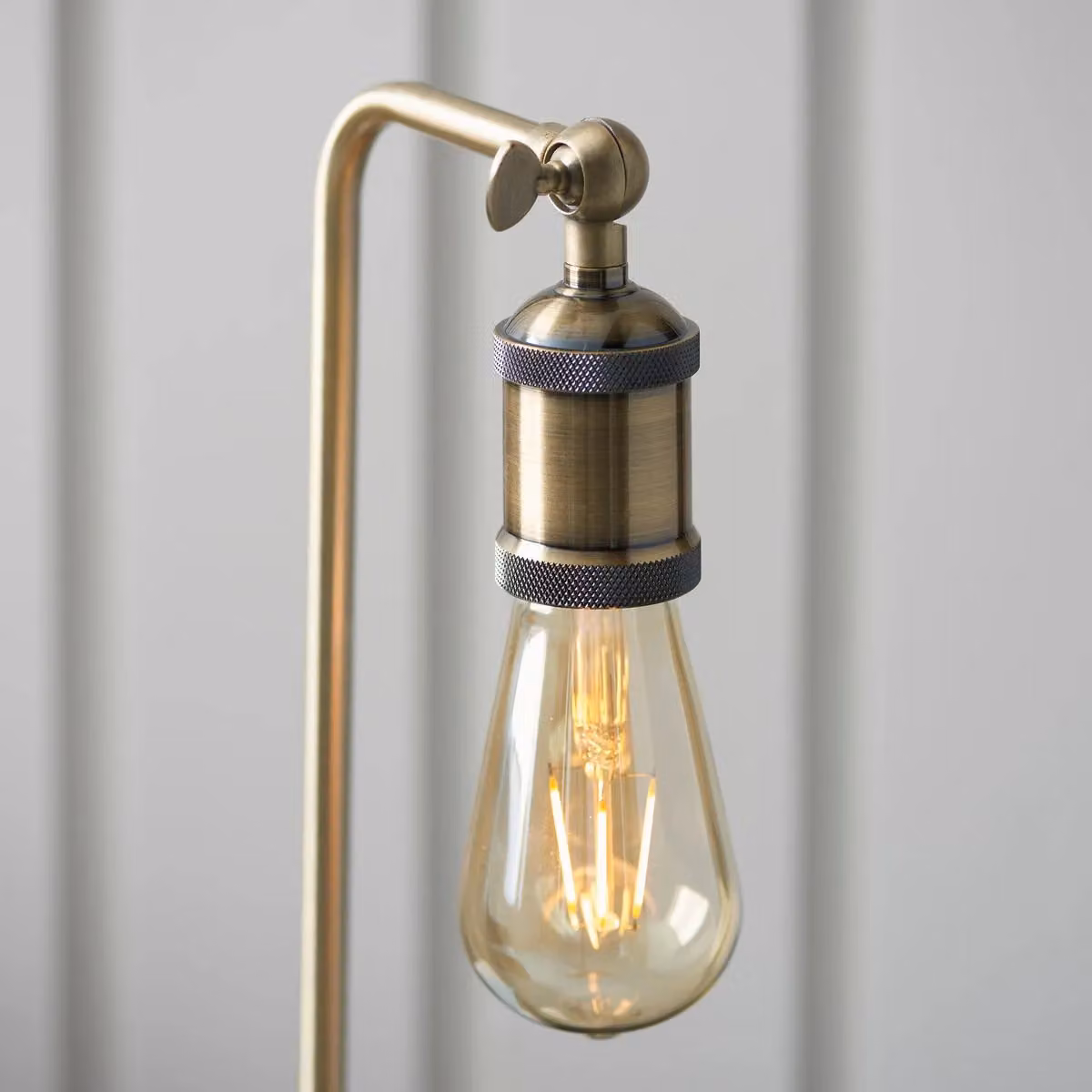 Netlighting Hal Complete Table Lamp in Antique Brass and Yellow Glass – 3