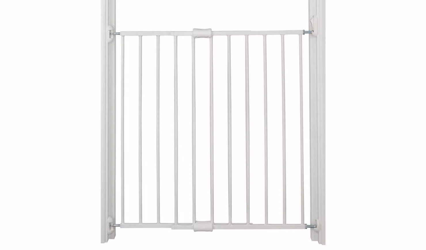 Cuggl White Metal Extendable Wall-Fixed Safety Gate for Stairs and Doorways