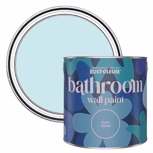 Rust-Oleum Blue Matt Water-Based Bathroom Wall and Ceiling Paint, 2.5L