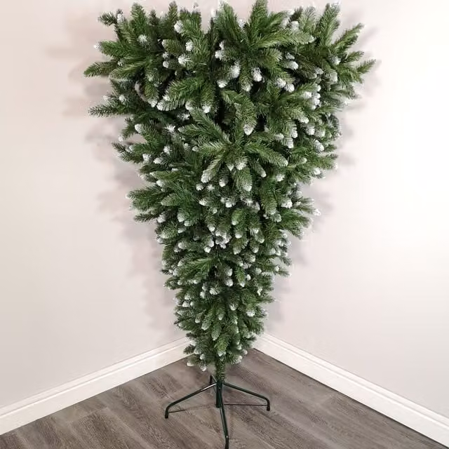 Samuel Alexander 180cm Snowtime Green PVC Frosted Snow Tipped Christmas Tree