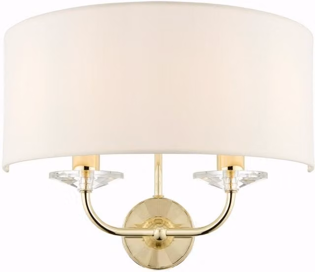 Endon Gold and Brass Vintage Wall Light with E14 LED Compatibility