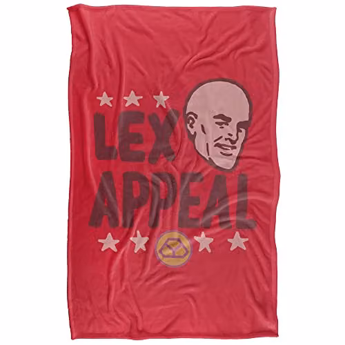 Warner Bros. Superman Sexy Lexy Silky Touch Super Soft Fleece Throw Blanket, Multicolour, W: 91 cm, D: 147 cm