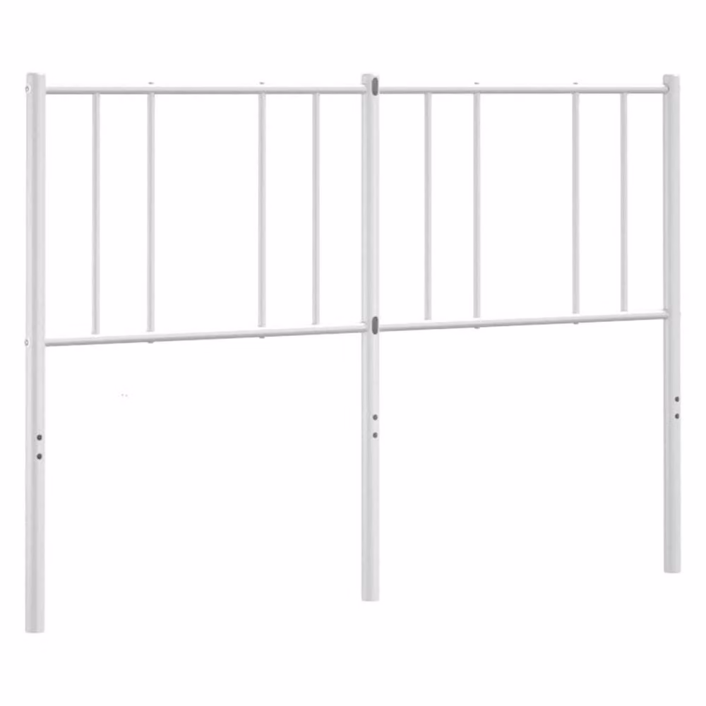 Berkfield Home Classic Metal Headboard in White, Width: 135 cm – 2