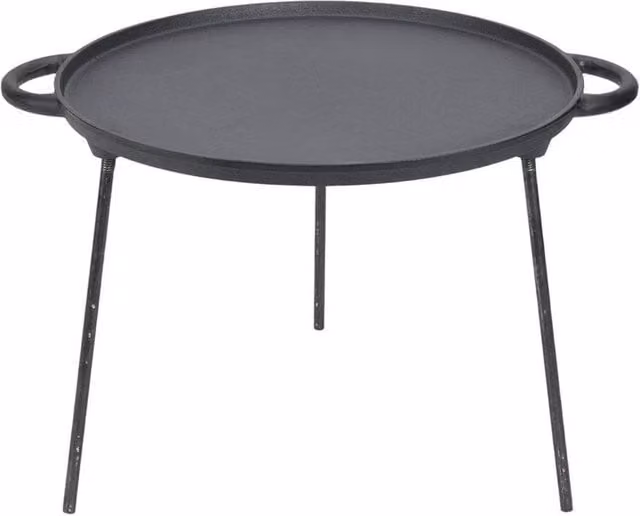 Kelvenix Round Cast Iron Non-Stick Griddle Pan in Black, Diameter: 43.8 cm